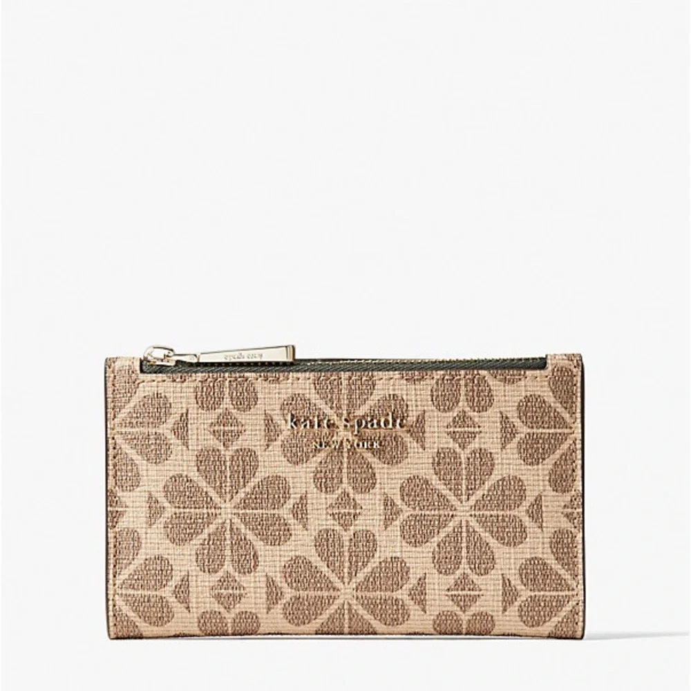 Kate Spade Spade Flower Coated Canvas Small Slim Bifold Wallet